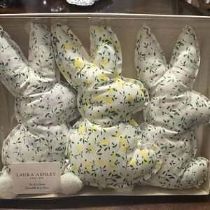 Laura Ashley Holiday Crescent Moon Decor Set White and Yellow